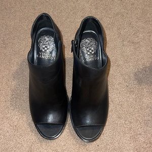 Vince Camuto Black peep toe heeled Black Booties